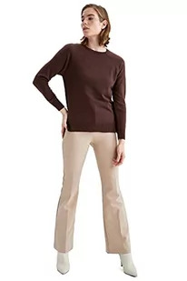 DeFacto Sweter normalny krój dla kobiet - sweter z golfem dla topów damski (brązowy, M), brązowy, M - Swetry damskie - miniaturka - grafika 1