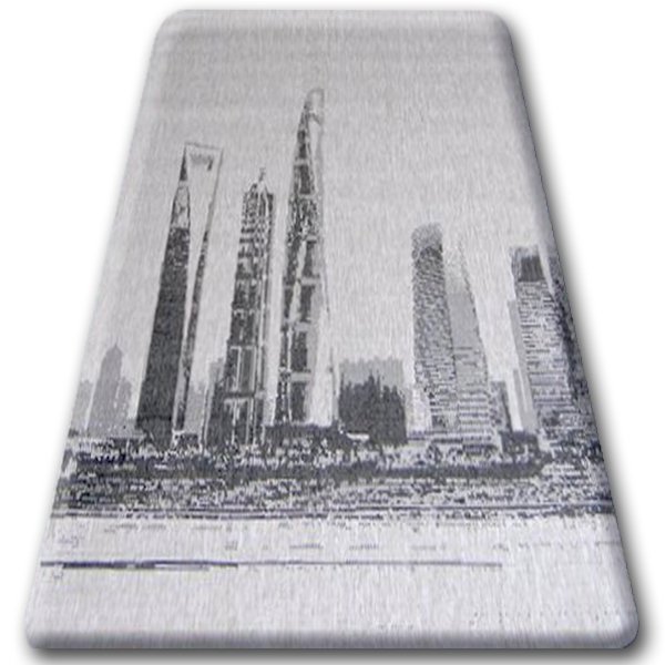 DYWAN SZNURKOWY SIZAL FLOORLUX 20240 srebrny / czarny szary 200x290 cm