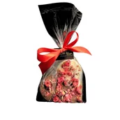 Czekolada - Serce z mlecznej i białej czekolady z płatkami róży i maliną M.Pelczar Chocolatier 90g - miniaturka - grafika 1