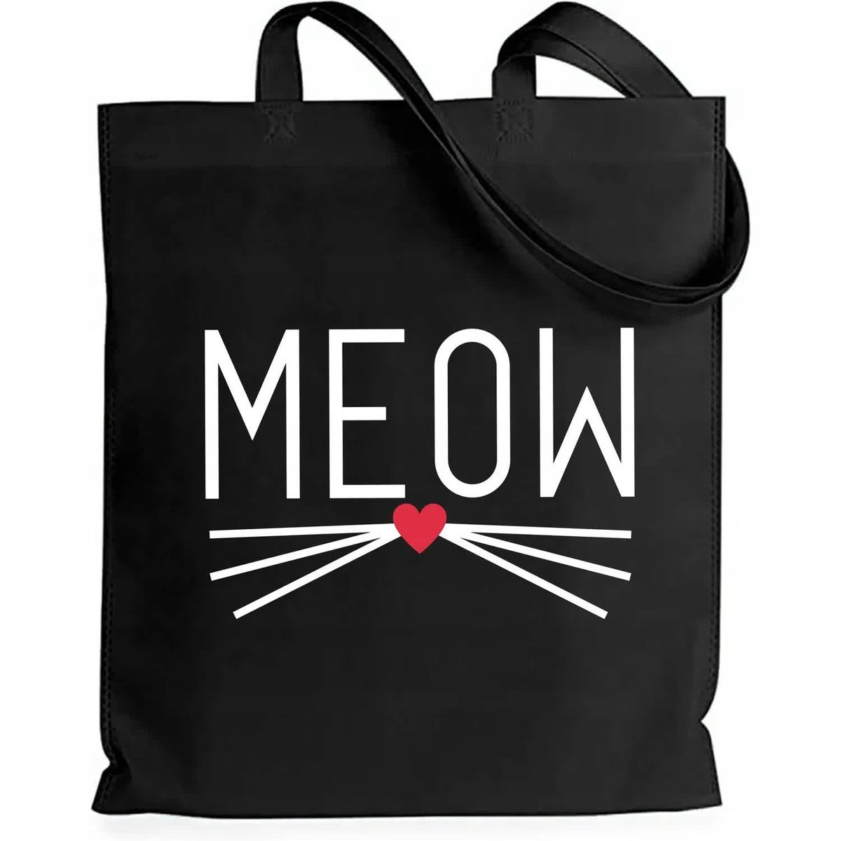 Torba EKO Czarna Bawełniana MEOW Shopper Mix Młodzieżowych Pięknych Wzorów