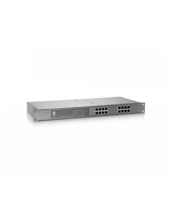 Level One SWITCH POE RACK 19'' 16-PORT 100MB POE PLUS (240W/30W-PORT), FEP-1611 LEVELONE - Switche - miniaturka - grafika 1