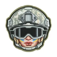 Odzież taktyczna i umundurowanie - M-Tac - Naszywka Emoji №49 Kobieta Gogle - PVC 3D - Camo - 51353549 - miniaturka - grafika 1