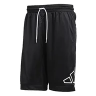 Spodenki damskie - adidas Męskie szorty z dużym logo, czarny/biały, M, czarny/biały, M - miniaturka - grafika 1