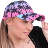 Czapki i chusty sportowe męskie - Czapka Z Daszkiem Palm Pink 2 - miniaturka - grafika 1