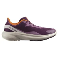 Buty sportowe damskie - Damskie Buty do biegania w terenie SALOMON IMPULSE W GRAPE WINE/RAINY DAY/VIB L41598200 – Fioletowy - miniaturka - grafika 1