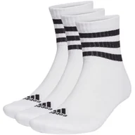 Skarpetki damskie - Skarpety ADIDAS męskie Cushioned Sportswear Mid-Cut 3PACK białe - miniaturka - grafika 1