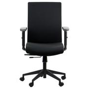 Fotele i krzesła biurowe - Stema Fotel Riverton F/L bez zagłówka oparcie tkaninowe czarny czarny - miniaturka - grafika 1