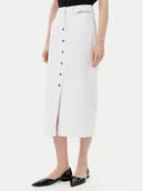 Spódnice - KARL LAGERFELD Spódnica jeansowa A2W12020 Biały Regular Fit - miniaturka - grafika 1