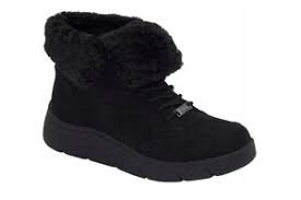 SCHOLL DAMSKIE CZARNE BOTKI Z KOŻUCHEM ZE SKÓRĄ 36 T_A