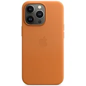 Etui i futerały do telefonów - Apple Skórzane etui iPhone 13 Pro złocisty brąz - miniaturka - grafika 1