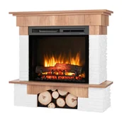 Kominki elektryczne - Warmtec Kominek elektryczny 1400W ścienny 23" XHD grzewczy pilot LED dekor dąb Porto - miniaturka - grafika 1