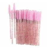 Pędzle do makijażu - Szczoteczka Spiralka Kryształ do rzęs 50 szt - miniaturka - grafika 1