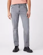 Spodnie męskie - Wrangler Texas Slim Męskie Spodnie Jeansowe Jeansy Golden Grey W12S3039H-W34 L30 - miniaturka - grafika 1