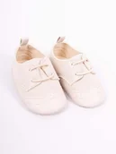 Buty dla dziewczynek - Buciki niemowlęce niechodki eleganckie jasnobeżowe - miniaturka - grafika 1