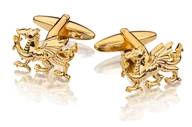 Spinki do mankietów i krawatów - Spinki do mankietów Złoty smok SD-1072 - miniaturka - grafika 1