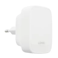 Ładowarki do telefonów - Uniwersalna Ładowarka 32W 3 Porty Usb Pd Qc Ldnio Q334 White Multiochrona 9S Szybkie Ładowanie - miniaturka - grafika 1