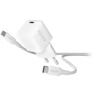 Ładowarki do telefonów - Ładowarka sieciowa Epico 30W GaN USB-C + kabel USB-C,1.2m (9915101100178) Biała - miniaturka - grafika 1