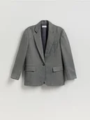 Marynarki i żakiety damskie - Reserved - Jednorzędowa marynarka - ciemnoszary - miniaturka - grafika 1