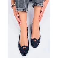 Baleriny - Baleriny meliski ażurowe Chassa Black czarne - Inna marka - miniaturka - grafika 1