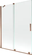 Parawany nawannowe - Mexen Velar parawan nawannowy 2-skrzydłowy przesuwny 140 x 150 cm, transparent, różowe złoto - 896-140-000-01-60 - miniaturka - grafika 1