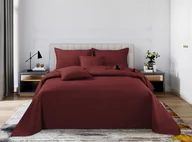 Narzuty - Bordowa Narzuta Pikowana na Łóżko 160x220 TRIO - miniaturka - grafika 1