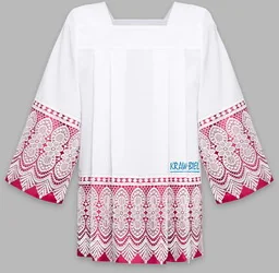 Komża kapłańska z gipiurą 30 cm - amarant - Szaty liturgiczne - miniaturka - grafika 1