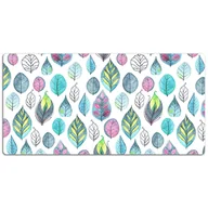 Podkładki na biurko - Mata ochronna na biurko Rysowane liście 120x60 cm - miniaturka - grafika 1