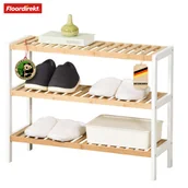 Szafki na buty - Bambusowy stojak na buty Michigan Stylowy, oszczędzający miejsce stojak z 3 półkami - miniaturka - grafika 1