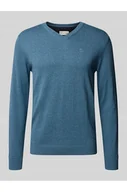 Swetry męskie - Sweter o kroju regular fit z czystej bawełny - Tom Tailor - miniaturka - grafika 1