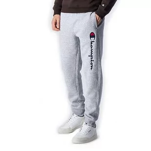 Champion Legacy Authentic Pants-Logo Powerblend Fleece Rib Cuff męskie spodnie dresowe, Grigio Melange, M - Spodenki męskie - miniaturka - grafika 1