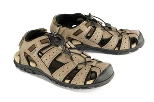 GEOX U6224B SANDAL STRADA B C6088 taupe/black, sandały męskie - Geox - Sandały męskie - miniaturka - grafika 1