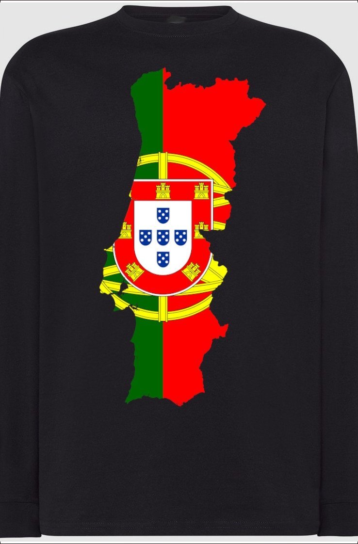Portugalia Męska Modna Bluza Longsleeve Logo S