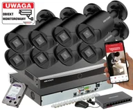 Zestawy do monitoringu - Monitoring HIKVISION 8 kamer DS-2CD2083G2-IU 8mpx Analityka Filtrowanie Acusense + Switch PoE - miniaturka - grafika 1