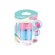 Temperówki - Keyroad, Temperówka plastikowa, Pastel podwójna z pojemnikiem, mix, blister - miniaturka - grafika 1