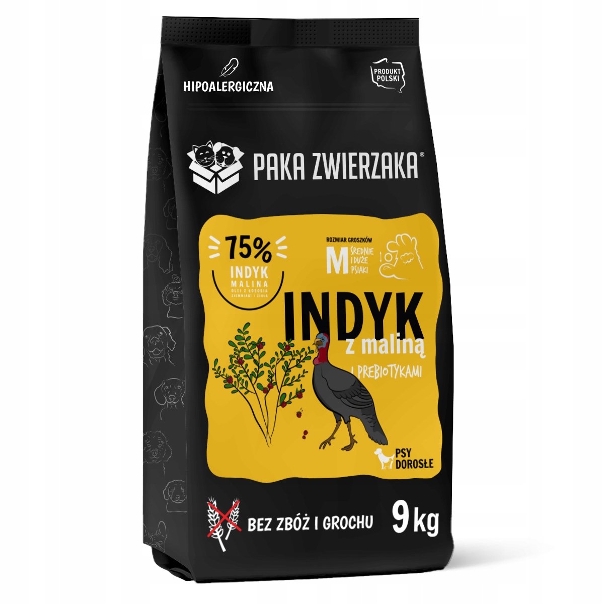 PAKA ZWIERZAKA sucha karma Seven’th Heaven Turkey & Raspberry  (Indyk i malina) 9 kg