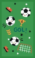 Okrycia kąpielowe dla dzieci - Ręczniczek do przedszkola 30x50 Kids zielony piłka nożna bawełniany 350g/m2 - miniaturka - grafika 1