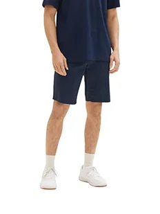 TOM TAILOR Męskie Szorty bermudy 1035038, 31340 - Navy Diamond Structure, 31 - Spodenki damskie - miniaturka - grafika 1