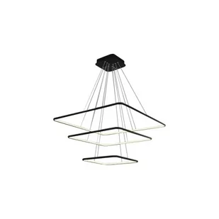 Milagro Minimalistyczna LAMPA wisząca NIX BLACK 519 kwadratowa OPRAWA zwis LED 117W czarny 519 - Lampy sufitowe - miniaturka - grafika 1