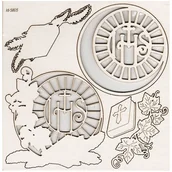 Pamiątka Pierwszej Komunii Świętej - Tekturka komunijna Dekor z Biblią 3 warstwowy Pierwsza Komunia Święta - miniaturka - grafika 1