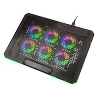 Podkładki chłodzące pod laptopa - Kolink KL-F500 17,3-calowa chłodnica do laptopa/notebooka ARGB - miniaturka - grafika 1