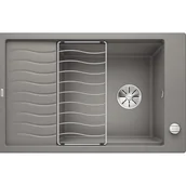 Zlewozmywaki - Blanco ELON XL 6 S Silgranit PuraDur Alumetalik odwracalny korek auto. InFino kratka ociekowa 524836 - miniaturka - grafika 1