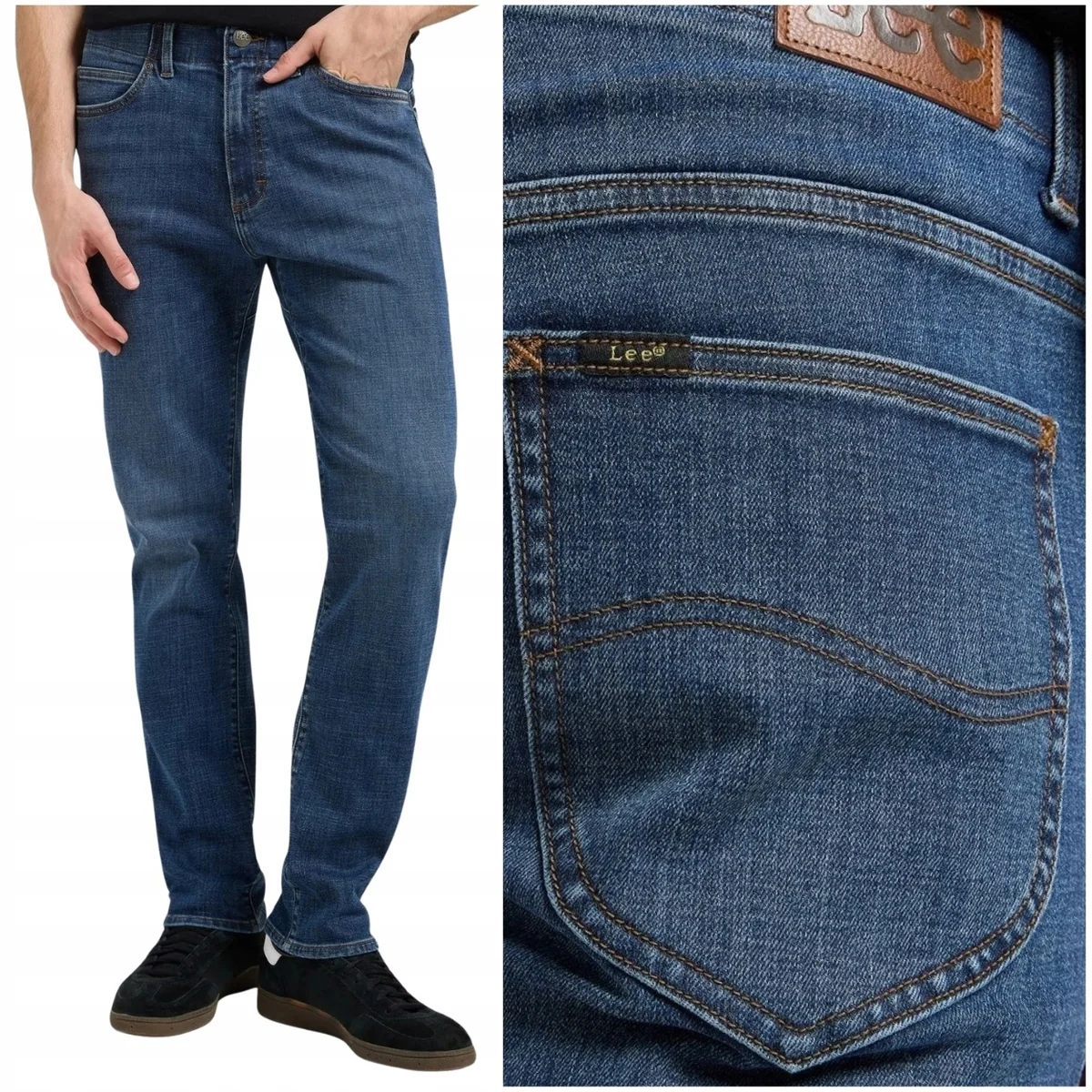 Lee Slim Fit Extreme Motion wygodne dopasowane spodnie jeansowe W33 L32