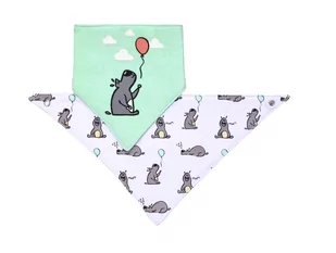 Babyono Śliniak apaszka piesek 2 szt. - Czapki dla dzieci - miniaturka - grafika 1