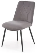 Krzesła - Szare tapicerowane pikowane krzesło L9-B09 - miniaturka - grafika 1