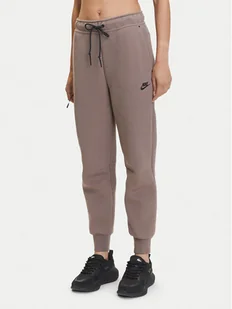 Nike Spodnie dresowe Tech Fleece HV6779 Brązowy Regular Fit - Spodnie sportowe damskie - miniaturka - grafika 1