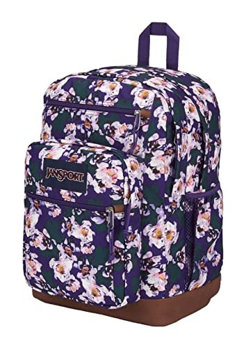 JANSPORT Plecak studencki unisex dla dorosłych, Fioletowe płatki, One Size, Fajny plecak na laptopa dla studentów 15