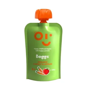 Beggs BIO Marchewka i jabłko 4+, 120g >> 0zł za wysyłkę przy zakupach od 149 zł << - Desery dla dzieci - miniaturka - grafika 1