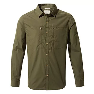 Koszule męskie - Craghoppers Kiwi Boulder Bluzka z długim rękawem Mężczyźni, dark khaki XXL 2020 Koszule Button Down z długim rękawem CMS612-2AT-XXL - grafika 1