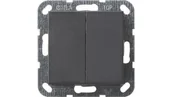 Wyłączniki światła i elektryczne - Gira Wyłącznik podwójny schodowy Gira System 55 antracyt - miniaturka - grafika 1