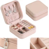 Pudełka i szkatułki - Etui Organizer Podróżny Szkatułka Na Biżuterię C3R - miniaturka - grafika 1